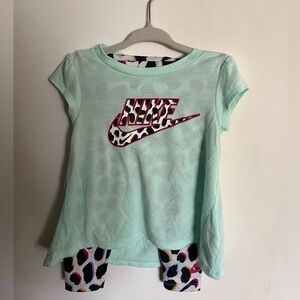 Nike 2 piece colorful leopard set